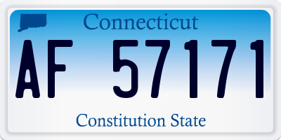 CT license plate AF57171