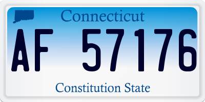 CT license plate AF57176