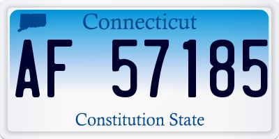 CT license plate AF57185