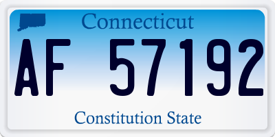 CT license plate AF57192