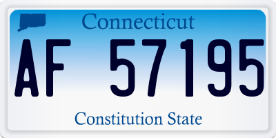 CT license plate AF57195