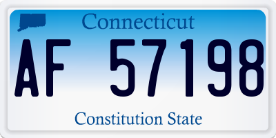 CT license plate AF57198
