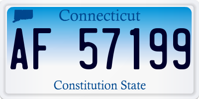 CT license plate AF57199