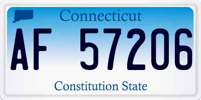 CT license plate AF57206