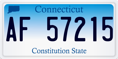 CT license plate AF57215