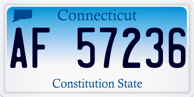 CT license plate AF57236
