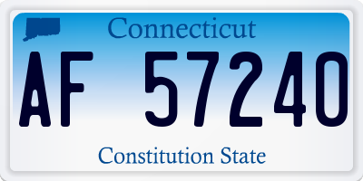 CT license plate AF57240