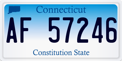 CT license plate AF57246