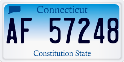 CT license plate AF57248