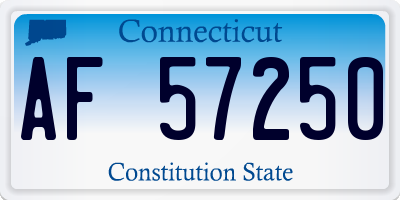 CT license plate AF57250