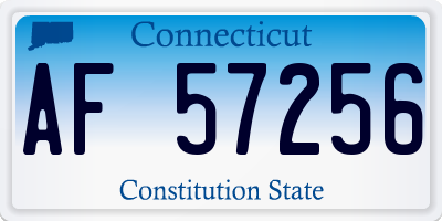 CT license plate AF57256