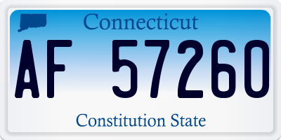 CT license plate AF57260