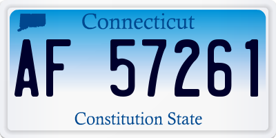 CT license plate AF57261