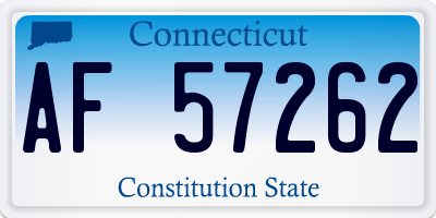 CT license plate AF57262