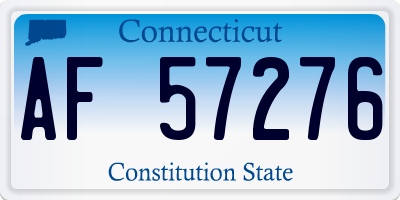 CT license plate AF57276