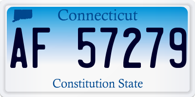 CT license plate AF57279