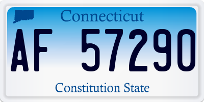 CT license plate AF57290