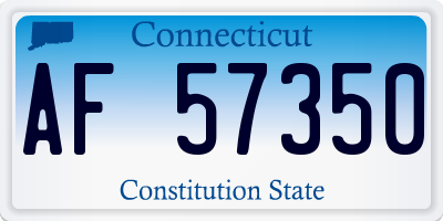 CT license plate AF57350
