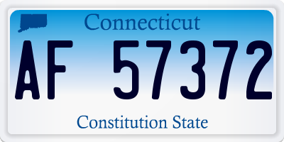 CT license plate AF57372