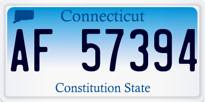 CT license plate AF57394