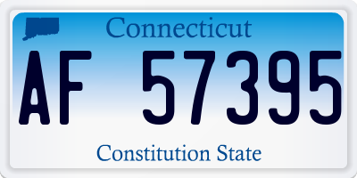 CT license plate AF57395