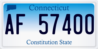 CT license plate AF57400