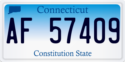 CT license plate AF57409