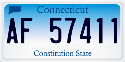 CT license plate AF57411