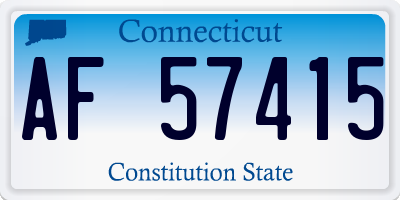 CT license plate AF57415