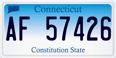 CT license plate AF57426