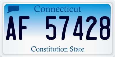 CT license plate AF57428
