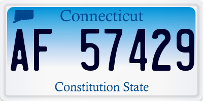 CT license plate AF57429