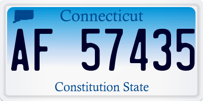 CT license plate AF57435