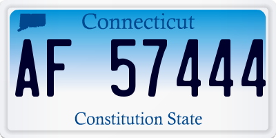 CT license plate AF57444