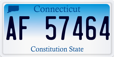 CT license plate AF57464