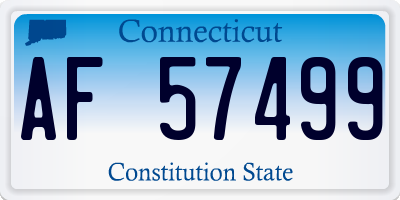 CT license plate AF57499