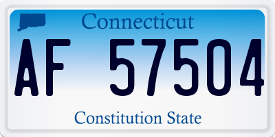 CT license plate AF57504