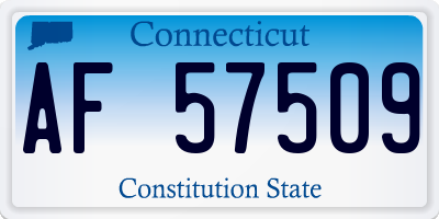 CT license plate AF57509