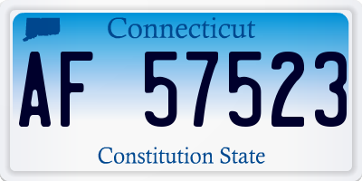 CT license plate AF57523