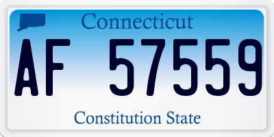 CT license plate AF57559