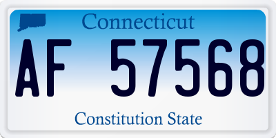 CT license plate AF57568