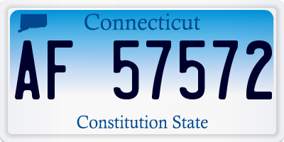 CT license plate AF57572