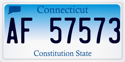 CT license plate AF57573