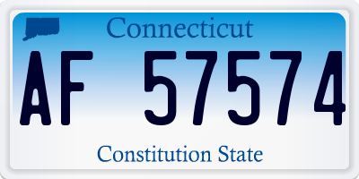 CT license plate AF57574