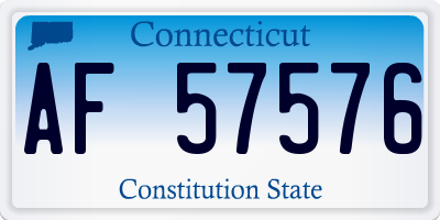 CT license plate AF57576
