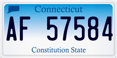 CT license plate AF57584