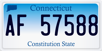 CT license plate AF57588