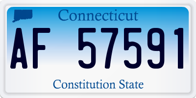 CT license plate AF57591