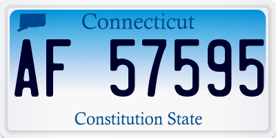 CT license plate AF57595