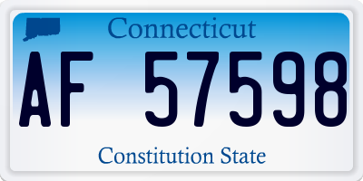 CT license plate AF57598